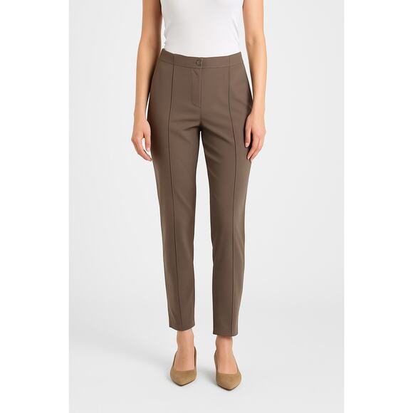 Cambio Ros Taupe Slim Tapered Stretch Trousers Size 44 - Picture 1 of 11